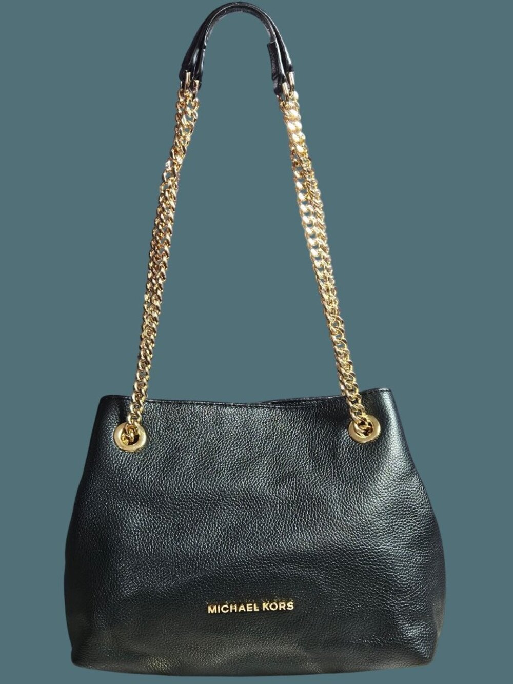 Michael Kors Black Pebbled Leather Crossbody/Shoulder Chain Strap Bag - Picture 2 of 15